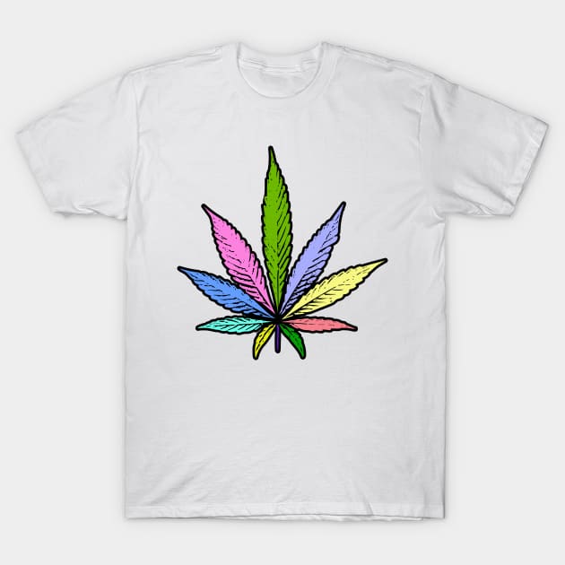 Marijuana leaves T-Shirt by blackdesain99